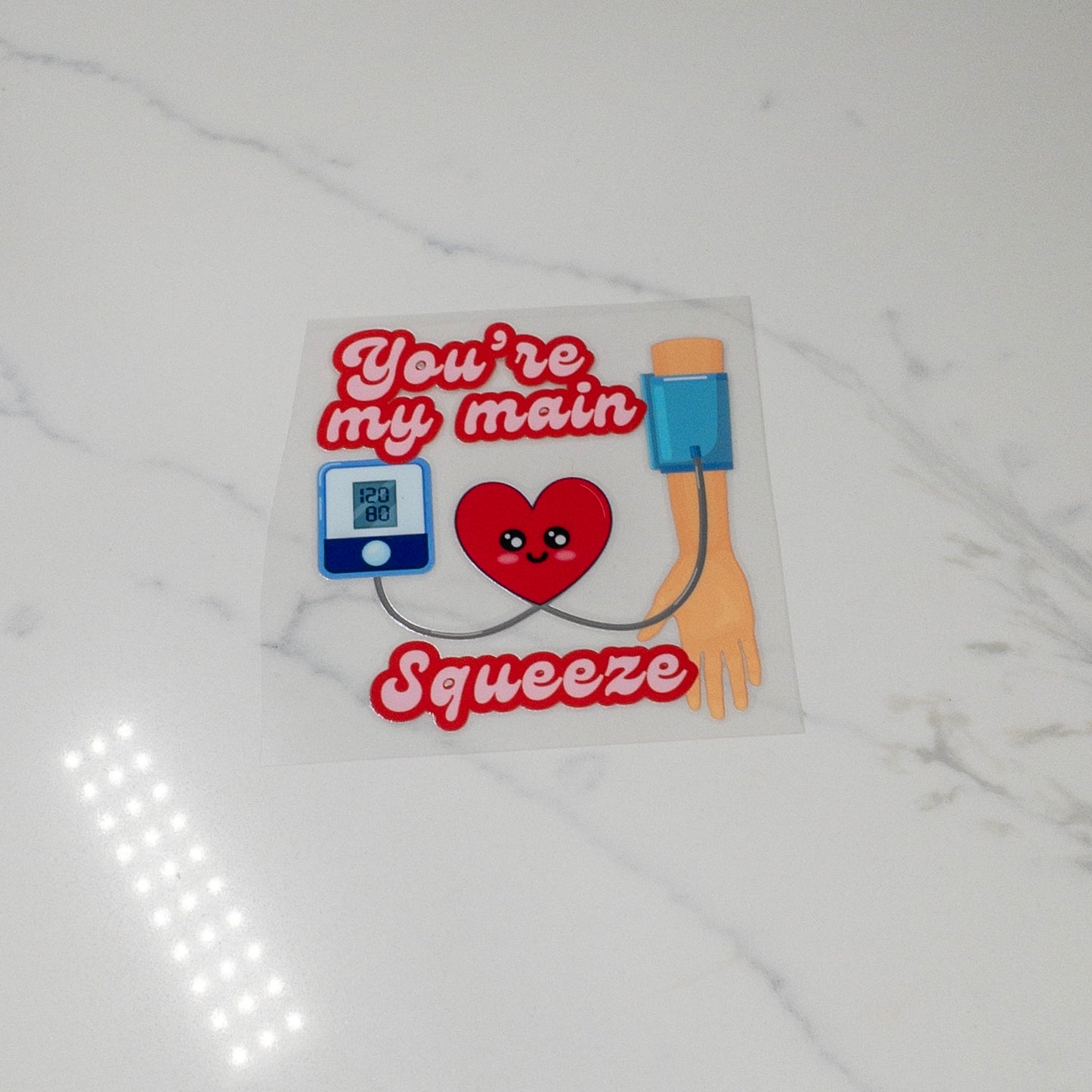 Medical Puns MAIN SQUEEZE UVDTF Cup wraps Decals
