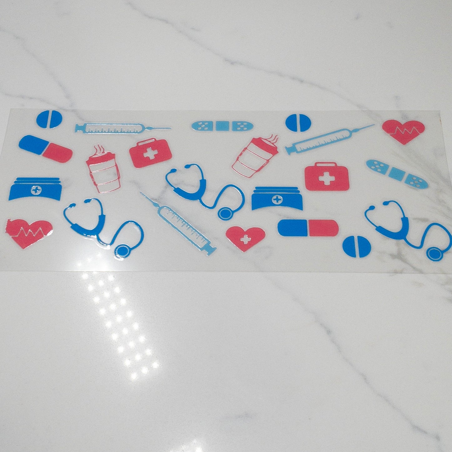 Healthcare MEDICAL DOODLES UV DTF WRAPS FOR 16OZ CUPS