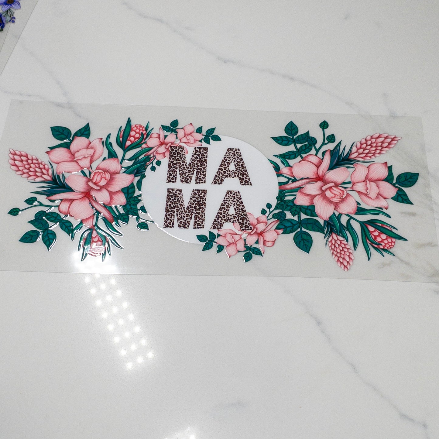 Mom sage floral Mama UVDTF wraps for 16oz cups DIY Single sde
