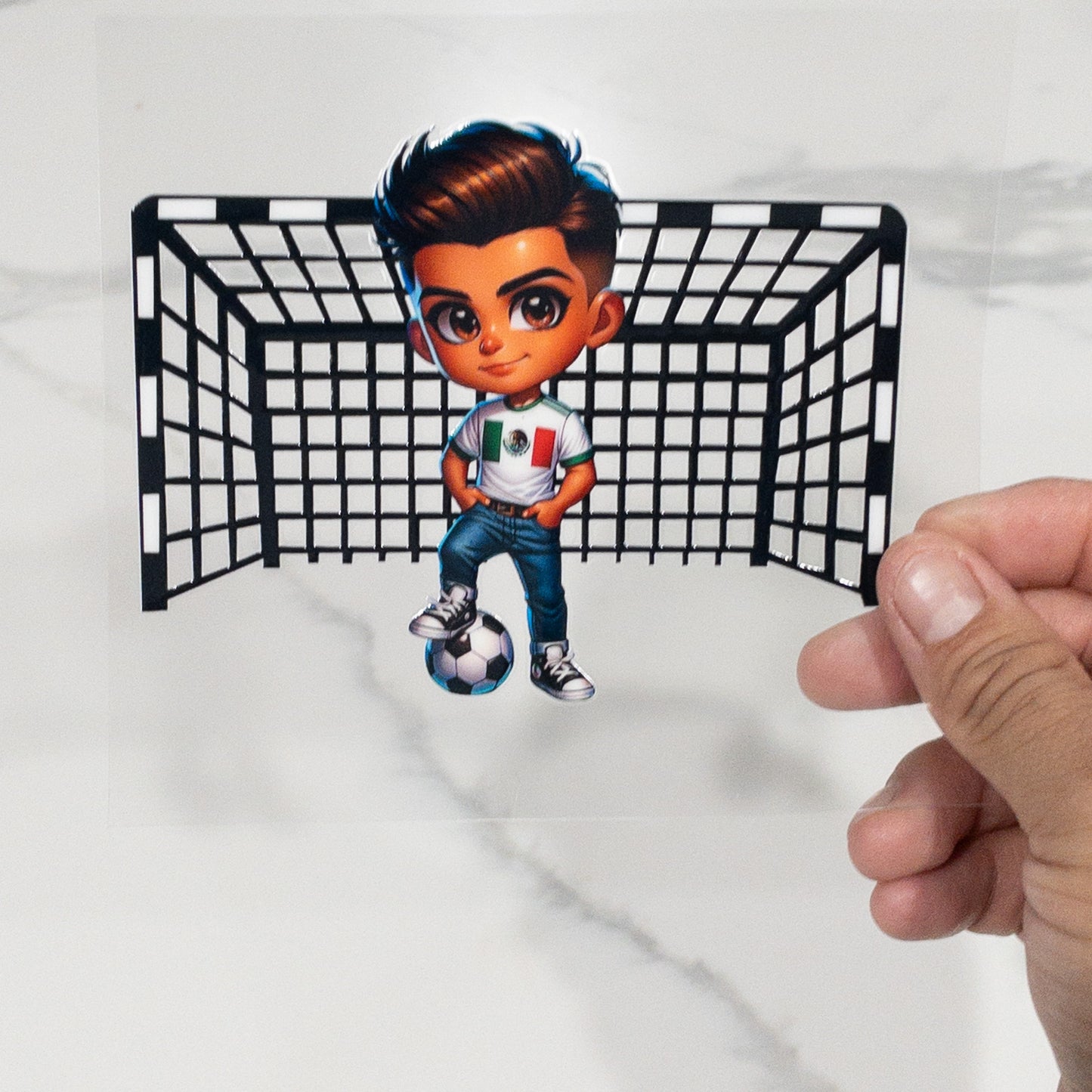 SOCCER Exercise Soccer Goal Net Hispanic Mexican Mexico Sports Motivation UVDTF Decal