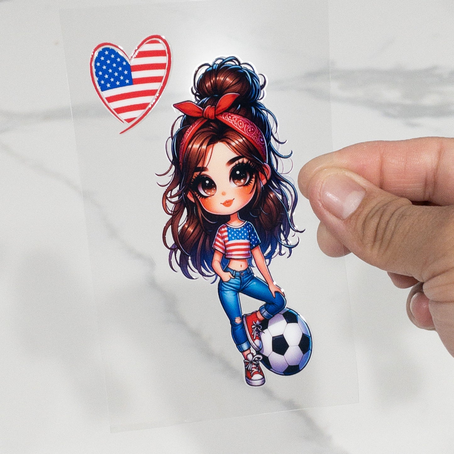 SOCCER Exercise USA SOCCER ball Sports Motivation UVDTF Decal