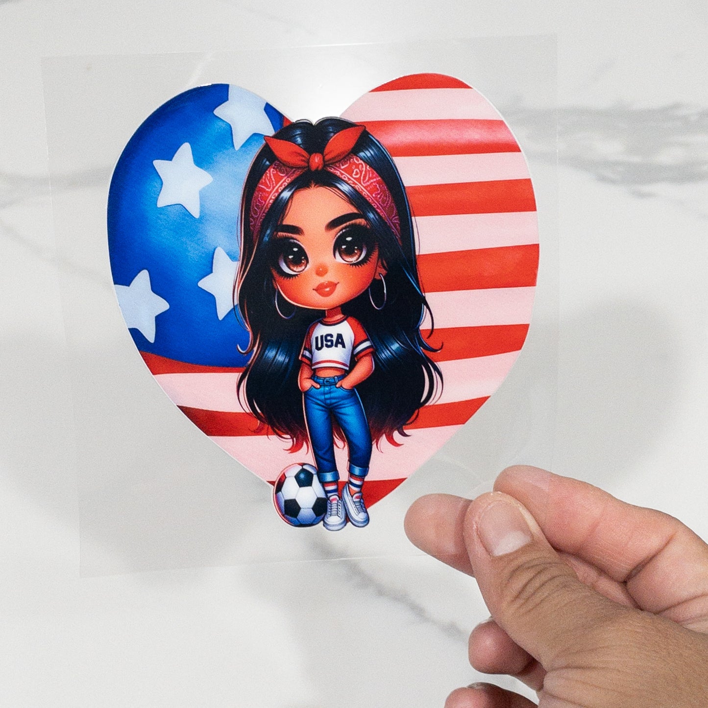 SOCCER Exercise Latina USA Soccer Futbol Sports Motivation UVDTF Decal