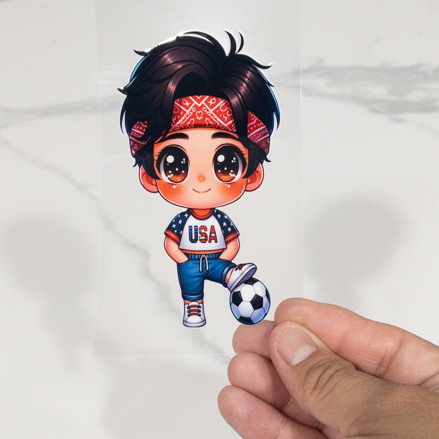 SOCCER Exercise USA BOY Soccer Futbol Sports Motivation UVDTF decal