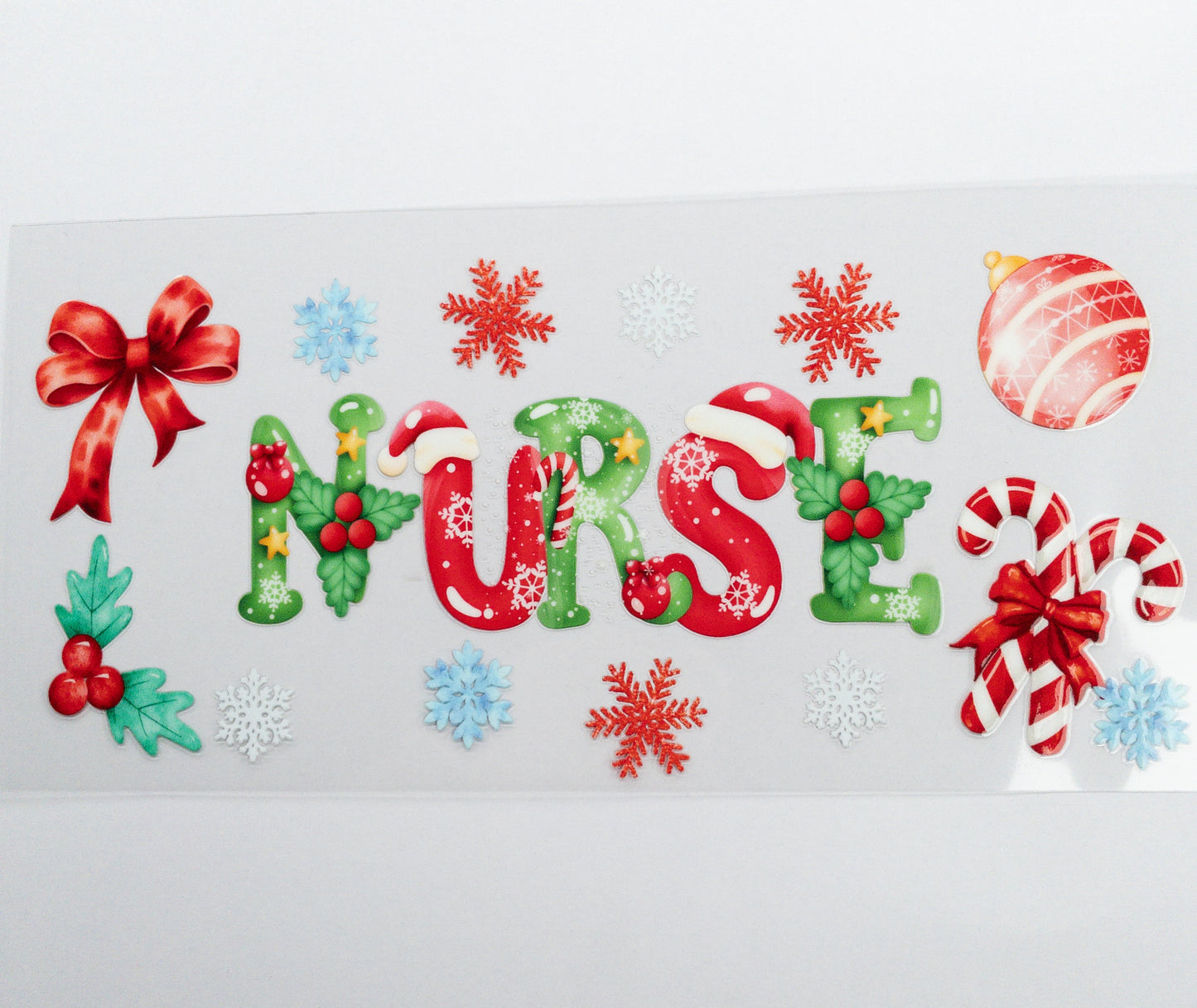 Nurse Christmas Holiday UVDTF Cup Wrap