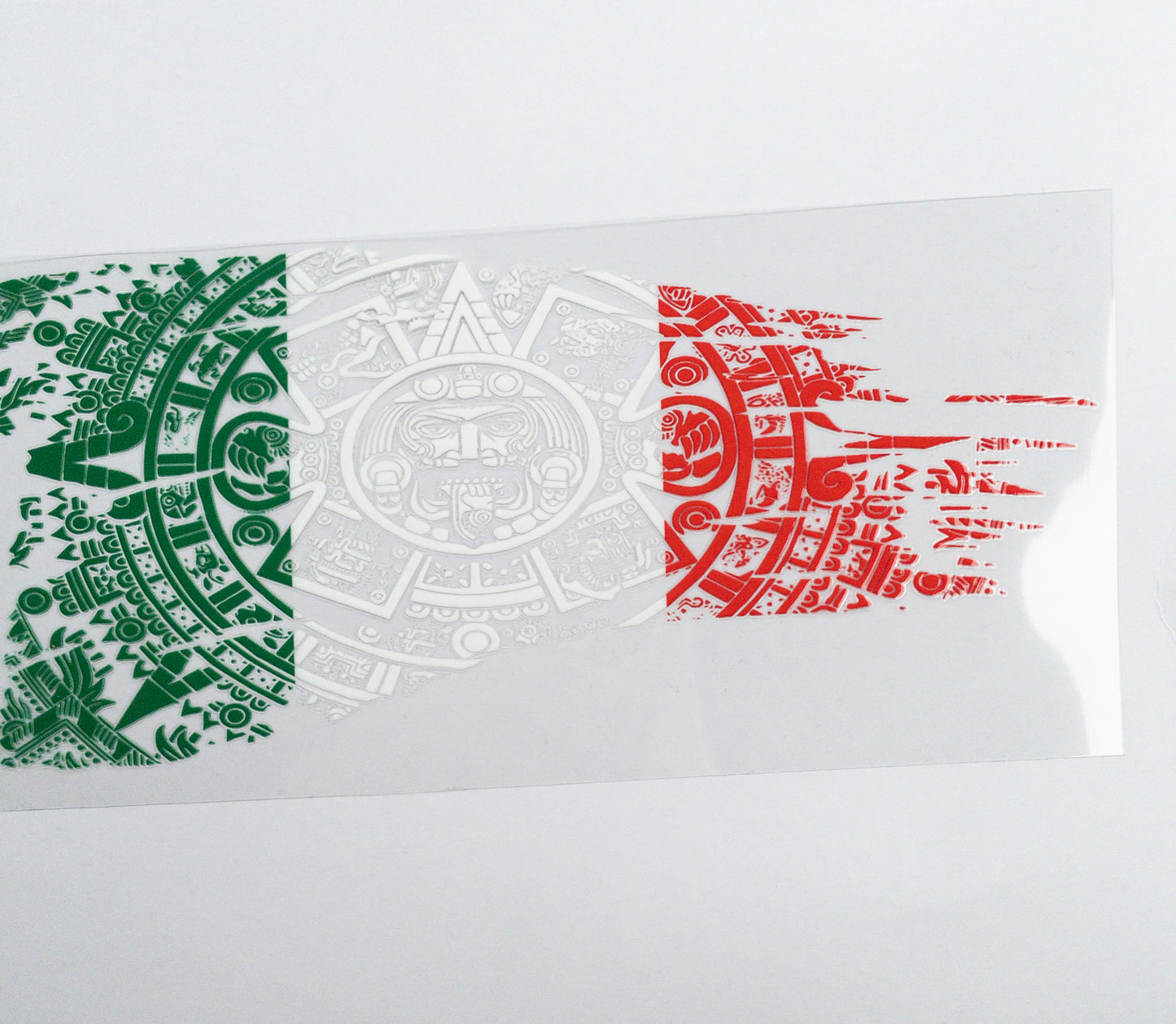Mexico Flag Hispanic UVDTF Cup Wrap Double Sided