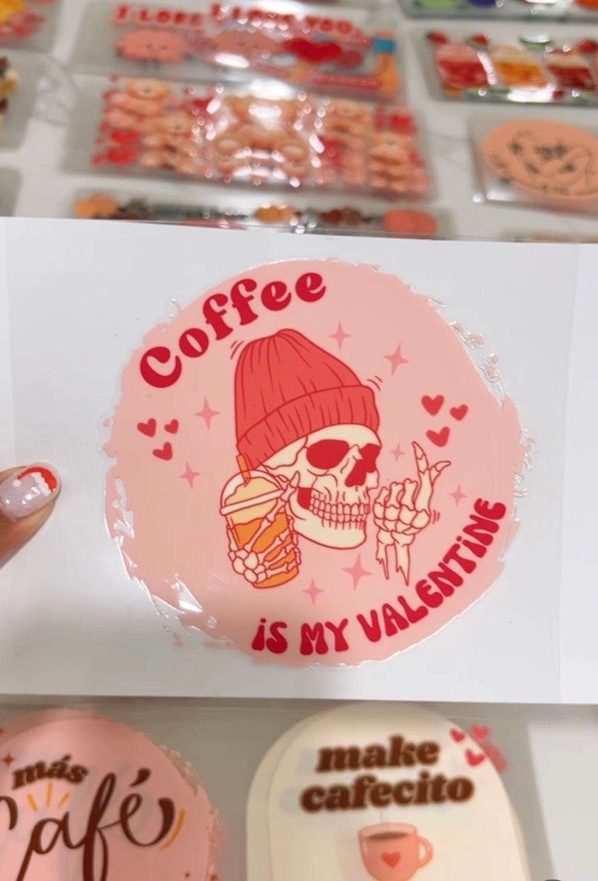 coffee is my valentine UVDTF Cup Wraps for 16oz cups
