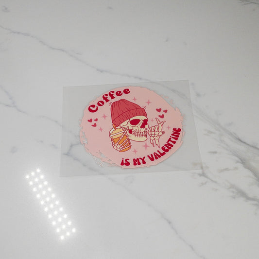 LOVE COFFEE IS MY  Valentine UVDTF Cup Wraps Decals