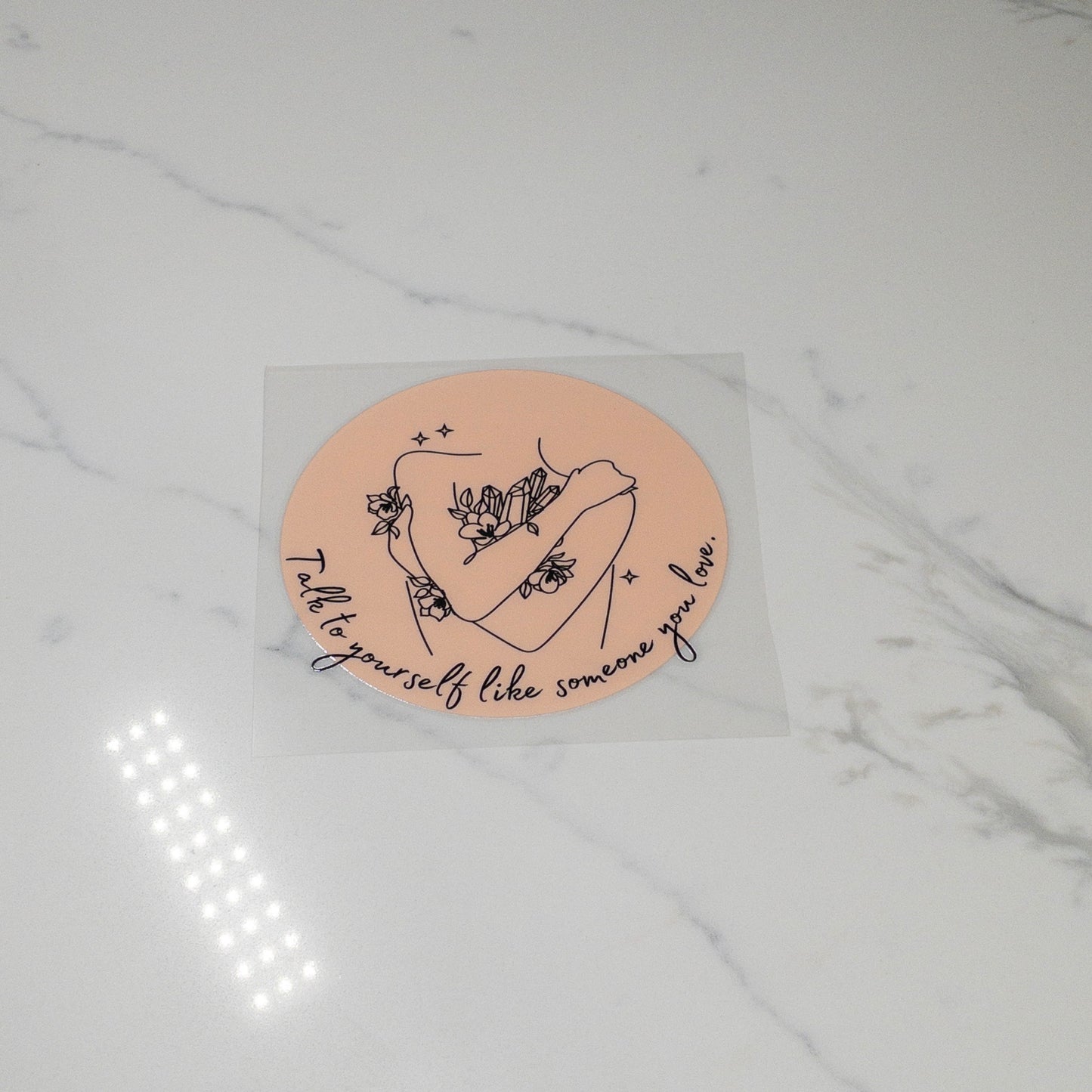 MENTAL HEALTH SELF-TALK MOTIVATION UVDTF Cup DECAL