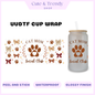 Cat mom brown coquette UVDTF  cup wrap DIY double sided