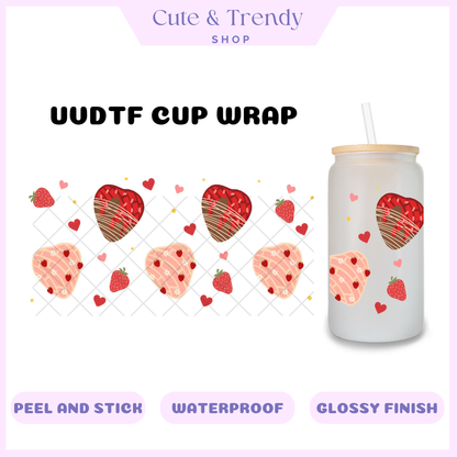 STRAWBERRY UVDTF  Cup Wrap Double Sided