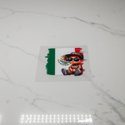 Chicano Hispanic Mexicano Flag  UVDTF Wrap for 16oz Cups