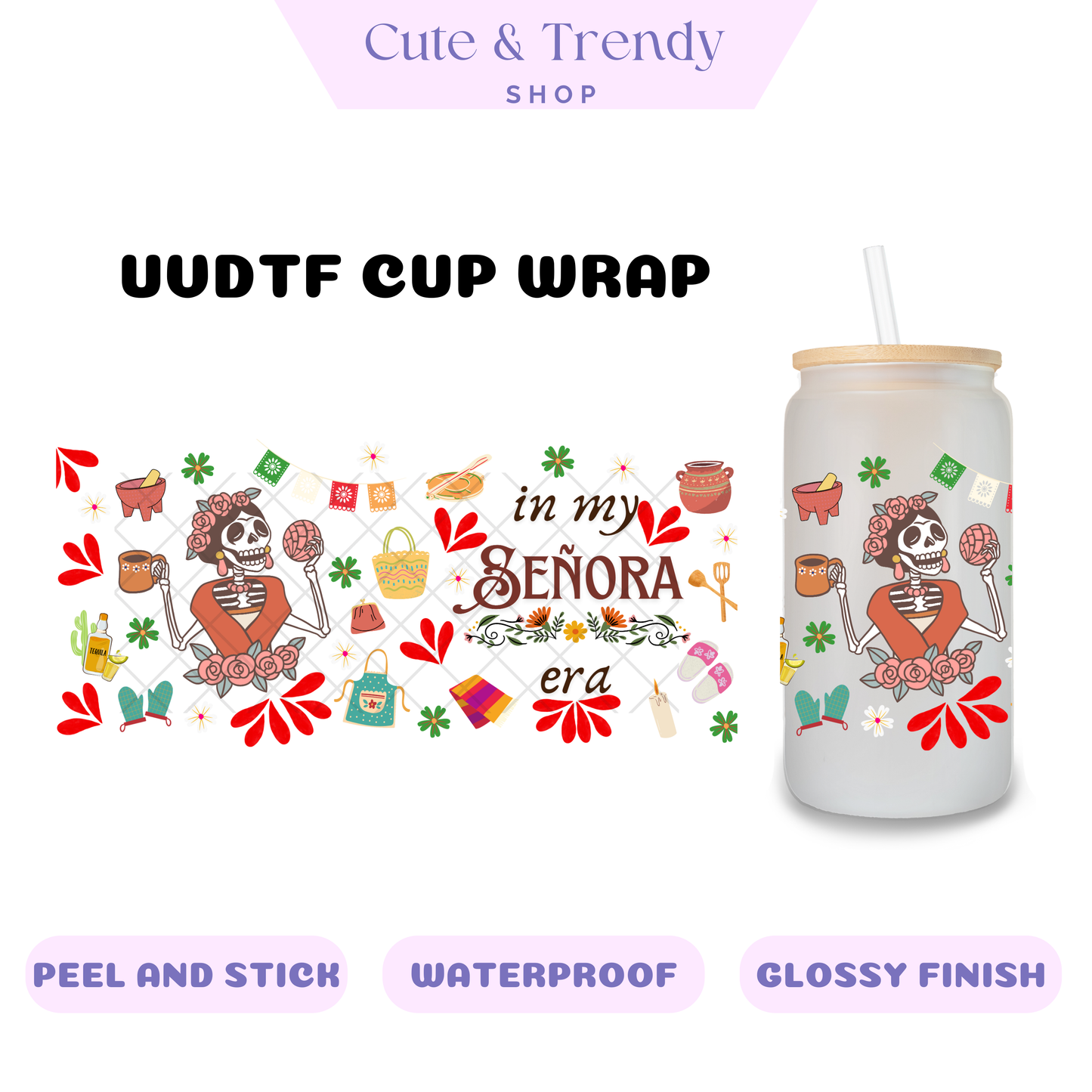 HISPANIC IN MY SENORA ERA UVDTF Wrap for 16oz Cups