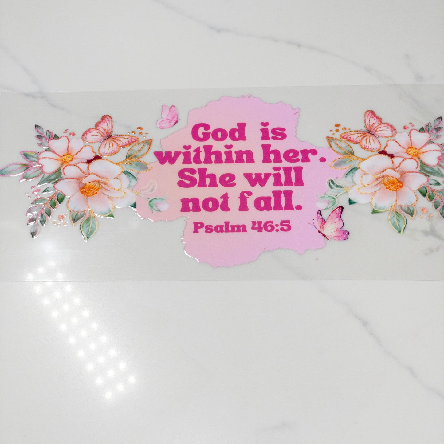 Christian GOD IS WITHIN HER  Religion Bible UVDTF CUP WRAPS