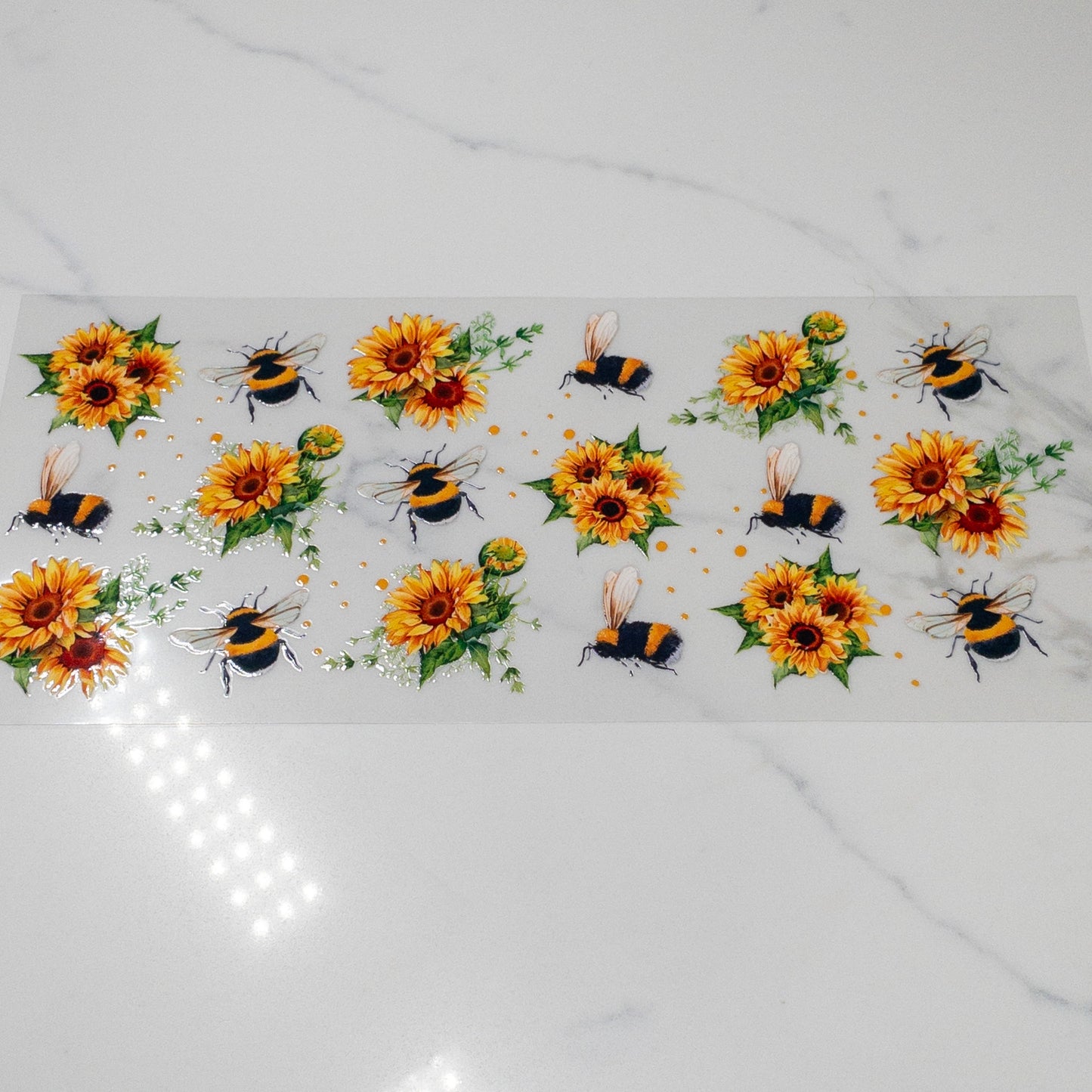 FLORAL Bees Designs for Cups UV DTF Wraps