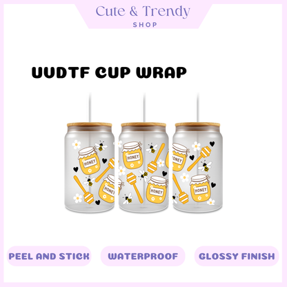 Honey Bee UVDTF cup wrap 16oz