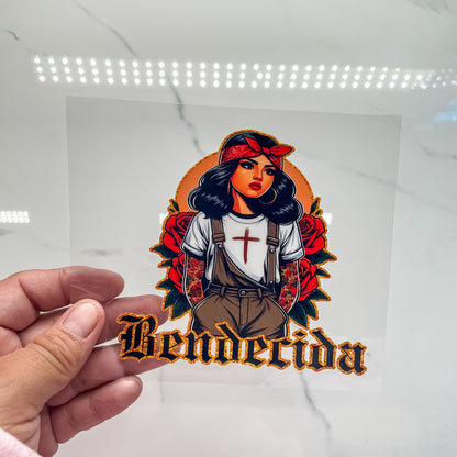 HISPANIC LATINA Spanish Chicana Mexicana Female UVDTF Cup Wraps Decals