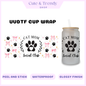 Cat mom soft pink coquette UVDTF  cup wrap DIY double sided