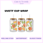 peach fruit UVDTF Wrap for 16oz Cups Double sided
