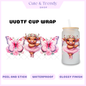 UVDTF baby pink highland ballerina DIY Wrap to personalized cups, permanent, waterproof, easy to apply