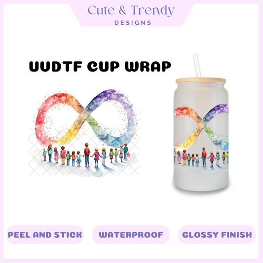 Autism Infinity Sign UVDTF Decal for 16oz cups