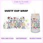 UVDTF teacher school cup wrap, permanent, waterproof, easy to apply