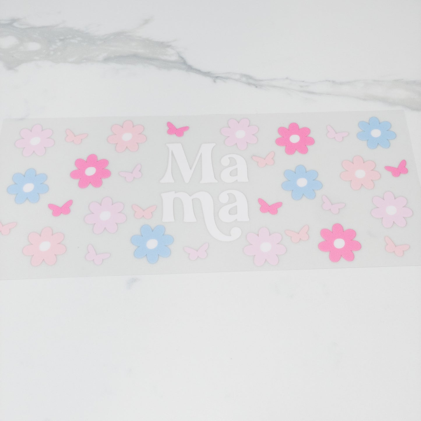 UVDTF Spring Floral Mama DIY Wrap to personalized cups, permanent, waterproof, easy to apply