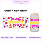 Uvdtf señora diy wrap  to personalize cups, permanent, waterproof, easy to apply