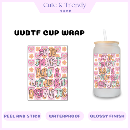 UVDTF cute and smart wrap, permanent, waterproof, easy to apply