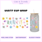 Auntie floral UVDTF diy cup wrap, permanent sticker, waterproof, easy to apply