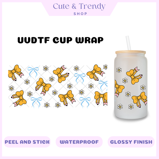 coquette school teacher UVDTF for 16oz Cups Double Sided