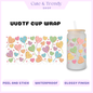 Uvdtf  valentines concha lollipop heart diy wrap  to personalize cups, permanent, waterproof, easy to apply