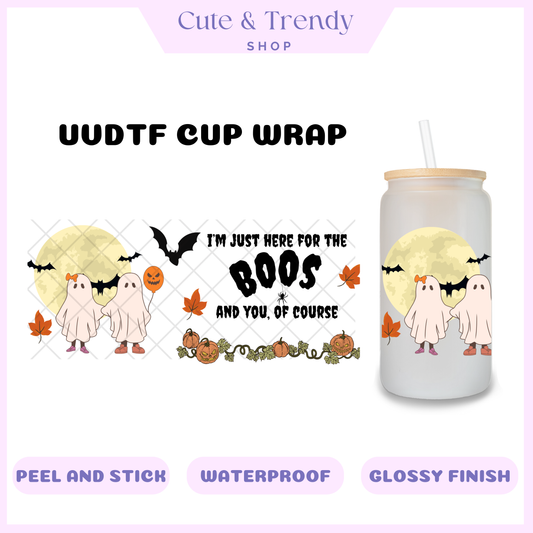 MY BOO UVDTF CUP WRAP FOR 16OZ CUPS HALLOWEEN GHOST FALL