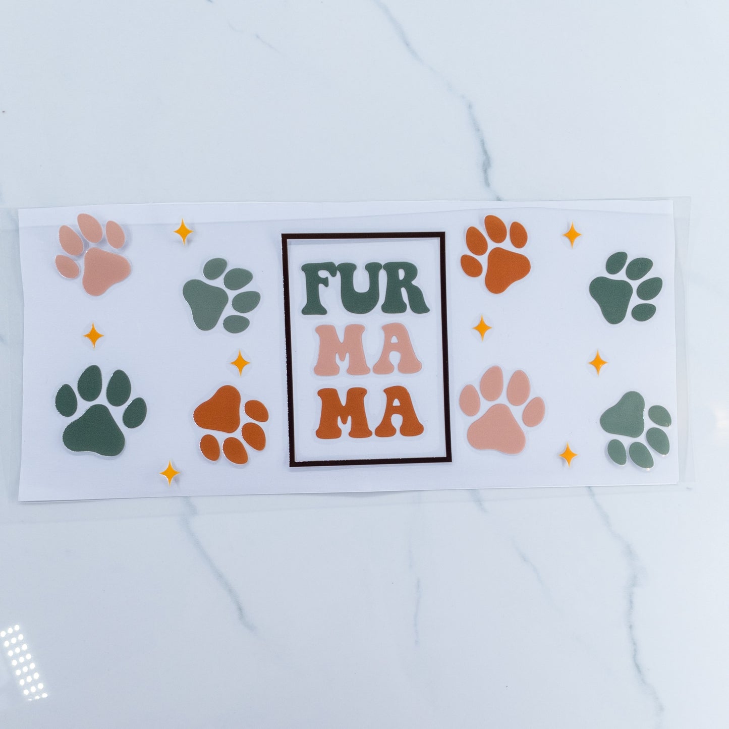 Animals Fur Mama Pets UV DTF Wraps For Cup