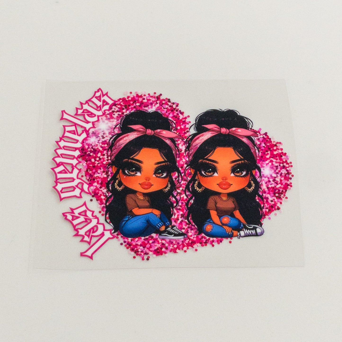 HISPANIC LATINA Spanish Chicana Mexicana Female UVDTF Cup Wraps Decals