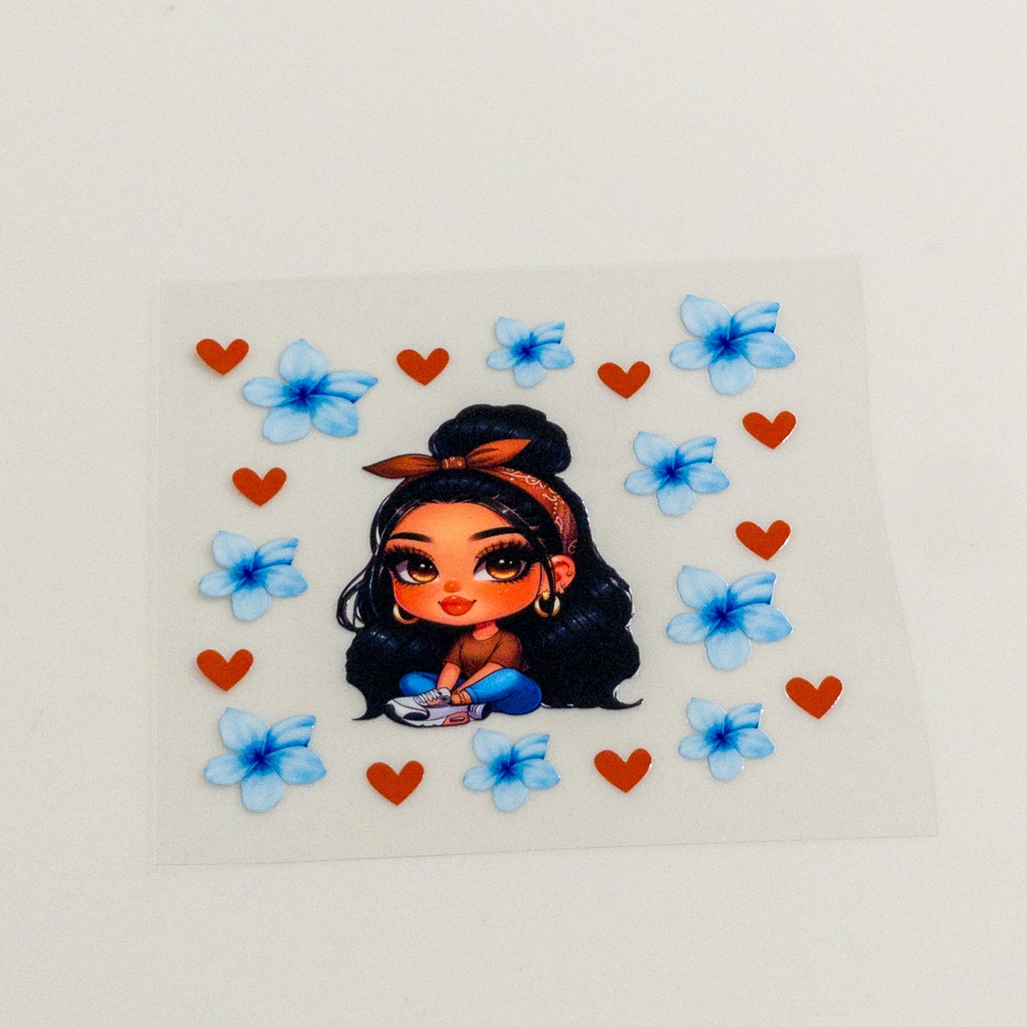 HISPANIC LATINA Spanish Chicana Mexicana Female UVDTF Cup Wraps Decals