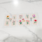 FLORAL beige flower stamps for Cups UV DTF Wraps