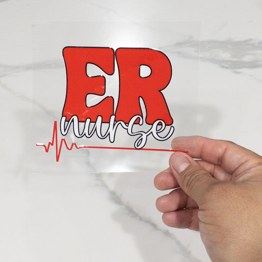 Nurse ER Decal UVDTF for 16oz cups