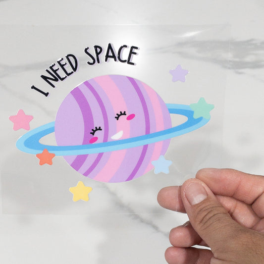 MENTAL HEALTH I NEED SPACE MOTIVATION UVDTF Cup DECAL