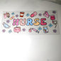 Nurse FLORAL Cute doodles UVDTF wraps for 16oz cups