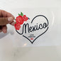 MEXICO ROSE HEART DECAL for 16oz Cups HISPANIC