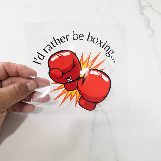 SPORTS RATHER BE BOXING UVDTF CUP DECAL