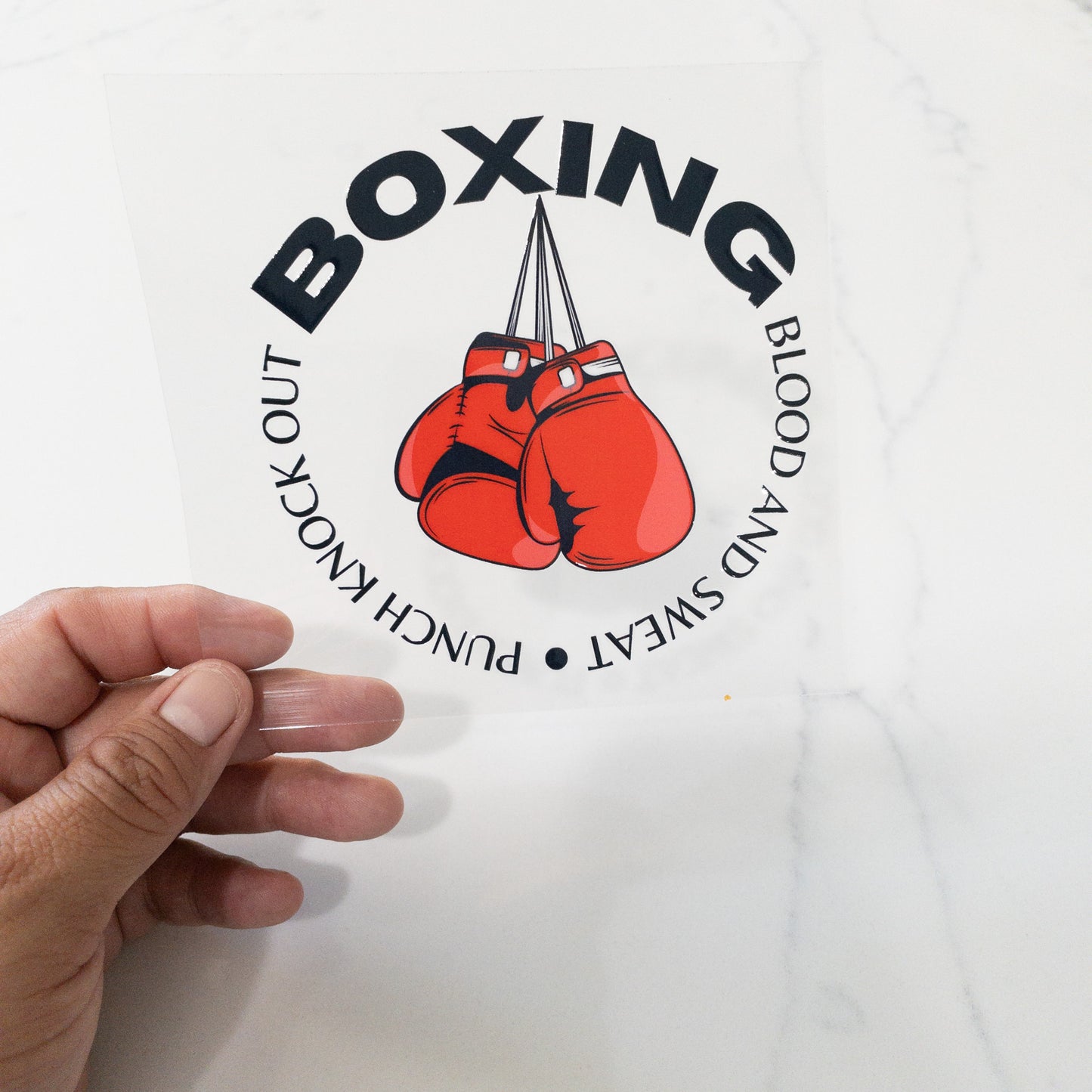 SPORTS BOXING UVDTF CUP DECAL