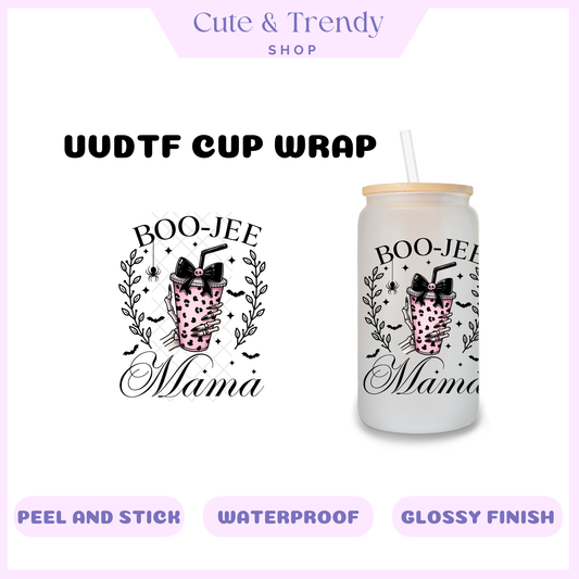 BOO-JEE MAMA HALLOWEEN UVDTF DECAL for 16oz Cups