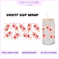 Strawberry icecream UVDTF cup wrap, permanent, waterproof, easy to apply