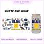 Cop police blue  UVDTF diy cup wrap, permanent sticker, waterproof, easy to apply